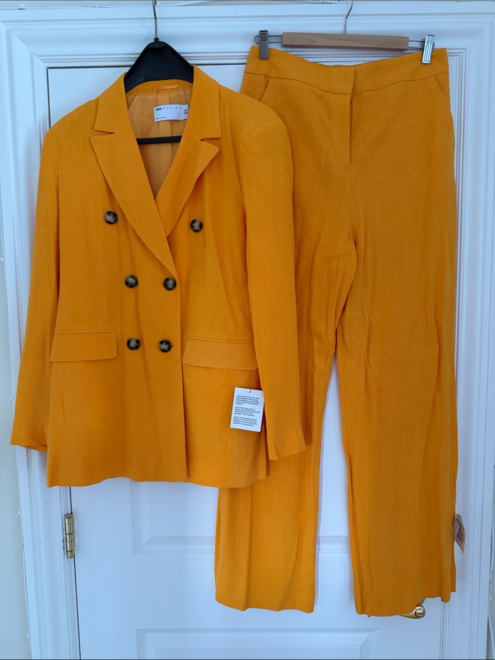 ASOS Double-Breasted Suit Jacket & Pants - Mustard